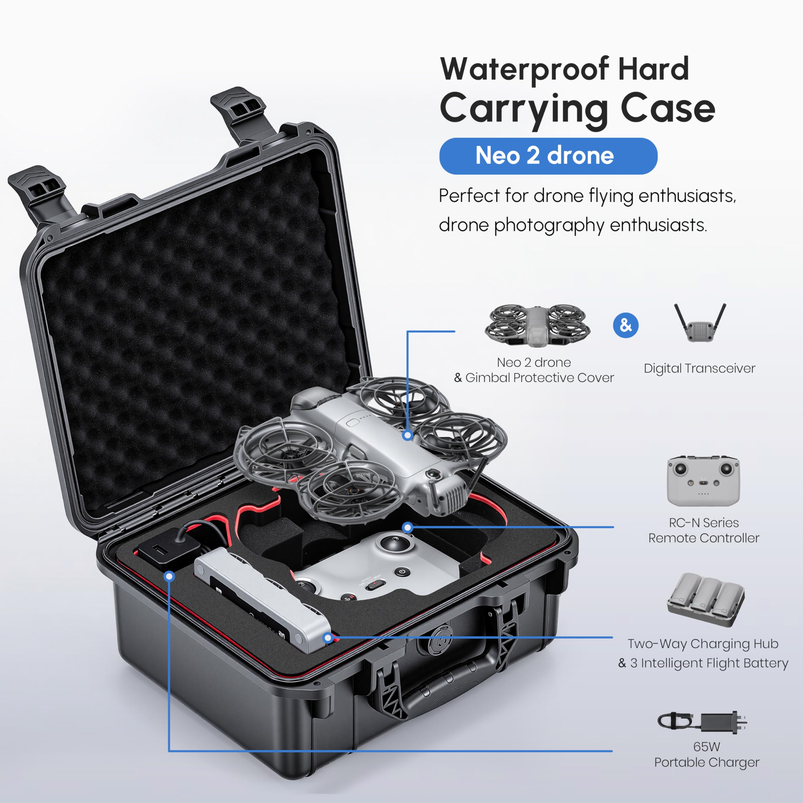 NEO 2 Case, waterdichte harde  - Drone Controller Hood recensie en prijs