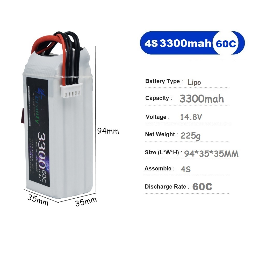 Lipo Oplaadbare Batterij 4S 33 - Drone Battery Adapter recensie en prijs